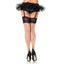 These vintage-inspired thigh-high stockings have Cuban heel & back seam details for retro sex appeal.