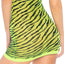  Leg Avenue Sheer Neon Zebra Print High Neck Mini Dress has zebra stripes that let your skin peek through the sheer mesh & a racer-cut design to show the sides of your bust & shoulders. (4)