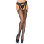 Leg Avenue Shira Sheer Scalloped Suspender Pantyhose Stockings have a scallop trim at the crotch, hips & rear while the plain sheer coverage everywhere else is versatile for daily wear or lingerie.