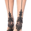 Leg Avenue Tana Sheer Baroque Cuban Heel Back Seam Thigh-Highs have regal baroque patterns at the mid-thigh & Cuban heel, joined by an elongating back seam for a classy look. Details. (2)