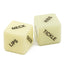 Roll these love dice for sexy new sensations with your partner! Glow-in-the-dark for fun with the lights off. (2)