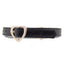 Love in Leather Heart Buckle Leather Collar is made from lightly padded unlined grained leather w/ gold metal hardware including a central D-ring & cute heart-shaped buckle.