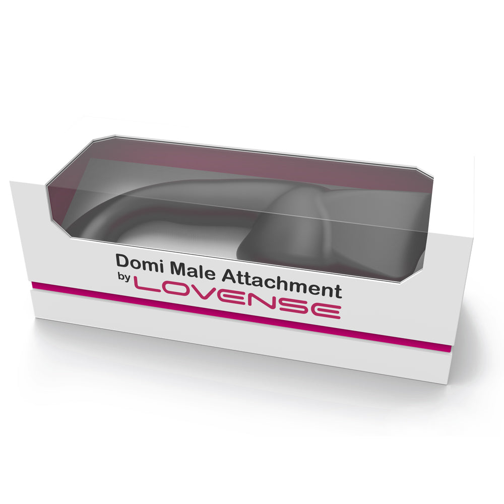 Lovense Domi 2 - Male Wand Attachment. Men can get more from the Lovense Domi 2 Wand Vibrator with this 2-in-1 attachment, with textured penis stroker & a flexible prostate stimulator. Package.