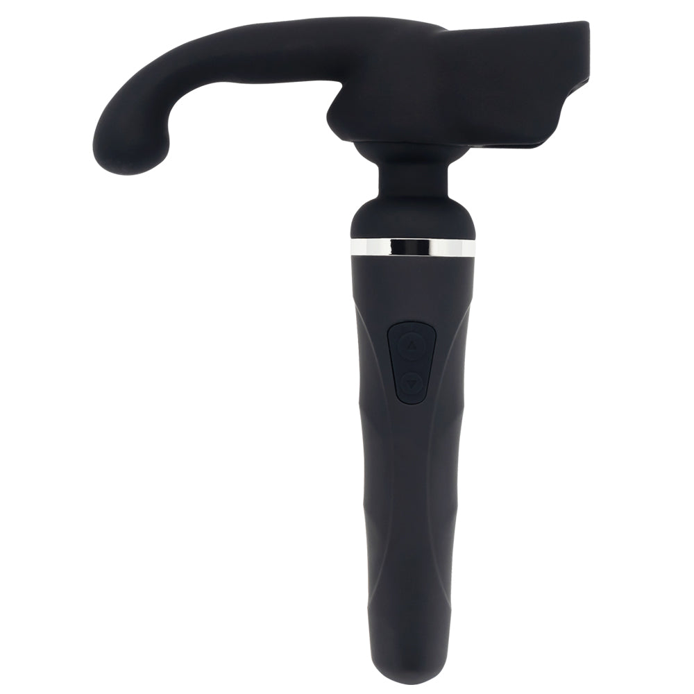 Lovense Domi 2 - Male Wand Attachment. Men can get more from the Lovense Domi 2 Wand Vibrator with this 2-in-1 attachment, with textured penis stroker & a flexible prostate stimulator.  Attached to Domi 2.