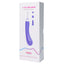 Lovense Hyphy Bluetooth Dual End G-Spot Vibrator With Attachments has an insertable G-spot head + a precision head & includes 3 attachments for clitoral, nipple & oral-like sensations. Package.