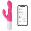 Lovense Nora Bluetooth Rotating Rabbit Vibrator has 3 speeds of reversible rotation in the bulbous G-spot head & 7 vibration patterns in the clitoral arm + more ways to play w/ the free app. With APP.
