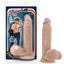 Loverboy The War Hero Realistic 8" Dildo has a phallic head, lightly veiny shaft & testicles for safe for anal or vaginal play + a harness-compatible suction cup. Package.