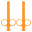 Lube Tube Applicator 2-Pack let you apply water-based lube internally or externally with pinpoint precision. Orange.