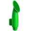 Luminous Thea 10-Speed Finger Vibrator & Tickler Sleeve has a large bristle-covered head for amazing external sensations, w/ 10 quiet vibration modes to enjoy. Green.