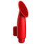 Luminous Thea 10-Speed Finger Vibrator & Tickler Sleeve has a large bristle-covered head for amazing external sensations, w/ 10 quiet vibration modes to enjoy. Red.