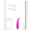 Luminous Zoe 10-Speed Flickering Silicone Bullet Vibrator has a quintuple-layered tip for flickering stimulation in 10 quiet vibration modes to enjoy externally. Pink-dimensions.