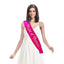 Maid of Honour Party Sash - show your role in your best friend's wedding on a hens' night out. Hot Pink