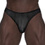 Male Power Barely There Moonshine Jockstrap is semi-sheer to let your skin peek out & has a backless rear for a window that shows off your buns. Black.