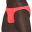 Male Power Barely There Moonshine Jockstrap is semi-sheer to let your skin peek out & has a backless rear for a window that shows off your buns. Coral.