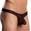 Male Power Euro Male Mesh Mini Pouch Thong lets your intimate assets peek through the see-through fabric while the cheeky-cut design bares your buns. Black.