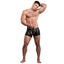 Male Power Fetish Poseidon Wet Look Crotchless Backless Chap Shorts have a removable crotch pouch & backless chaps design to show off your cheeks. (4)