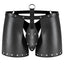 Male Power Fetish Poseidon Wet Look Crotchless Backless Chap Shorts have a removable crotch pouch & backless chaps design to show off your cheeks. (8)