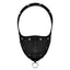 This BDSM face mask covers you from nose to chin for anonymous play & has a Velcro closure collar w/ a leash-compatible O-ring for bondage fun. (5)