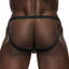  Male Power Magnificence Cutout Jockstrap is made from luxuriously soft microfibre & plush elastic w/ a waist cutout to highlight your package. Black. (2)