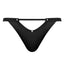 Male Power Magnificence Cutout Jockstrap is made from luxuriously soft microfibre & plush elastic w/ a waist cutout to highlight your package. Black. (6)