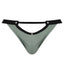Male Power Magnificence Cutout Micro V Thong is made from luxuriously soft microfibre w/ a waist cutout to highlight your package & metal grommets for extra decorative detail... Jade. (5)