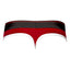  Male Power Retro Sport Panel Thong features a colour-block design for a vintage varsity aesthetic & shows off your buns beautifully. Black/Red. (7)
