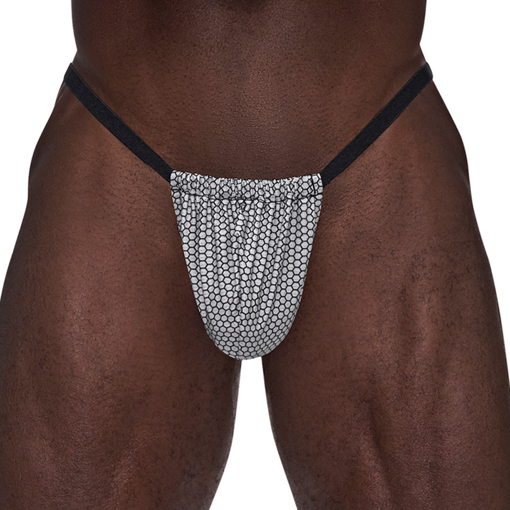 Male Power Sexagon Posing Strap is the perfect garment to maximise exposure of your body for viewing pleasure from all angles. Grey.