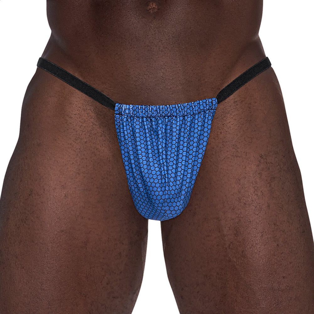 Male Power Sexagon Posing Strap is the perfect garment to maximise exposure of your body for viewing pleasure from all angles. Royal blue.