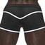 Male Power Sport Mesh Mini Shorts are made w/ breathable mesh to let your skin peek out of the full-coverage trunk design & have contrast seams for that athletic look. (2)