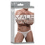 Male Power Stretch Lace Bong Thong bares your buns, leaving behind delicate, sheer floral lace that lets your skin peek through for a sensual look. White-package.