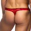 Male Power Stretch Lace Bong Thong bares your buns, leaving behind delicate, sheer floral lace that lets your skin peek through for a sensual look. Red. (3)