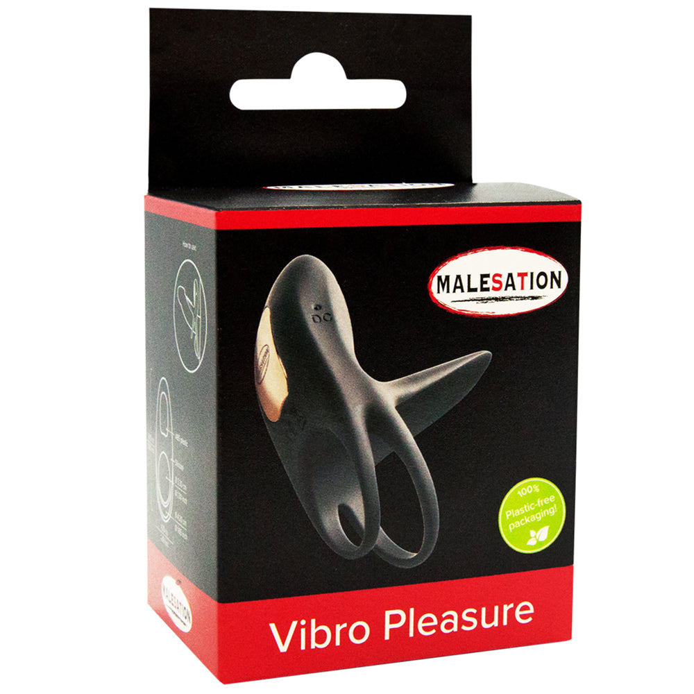 MALESATION - Vibro Pleasure Vibrating Dual Cockring package