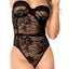 Mapale Strapless Lace Bodysuit With Corset Lacing has rear corset lacing & is strapless to show off your bust. Pair the lingerie w/ everyday clothing in public or enjoy wearing privately. (7)