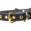 Master Series - Golden Kitty Cat Bell Collar - dainty faux leather collar has a cute kitten bell, bow & silver metal hardware to indulge any pet play fetishist. Black. (4)