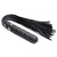 Master Series Vibra-Lasher Flogger With Vibrating Dildo Handle combines a 9-mode vibrating dildo & faux leather flogger into one tool that's perfect for switching between punishment & pleasure.