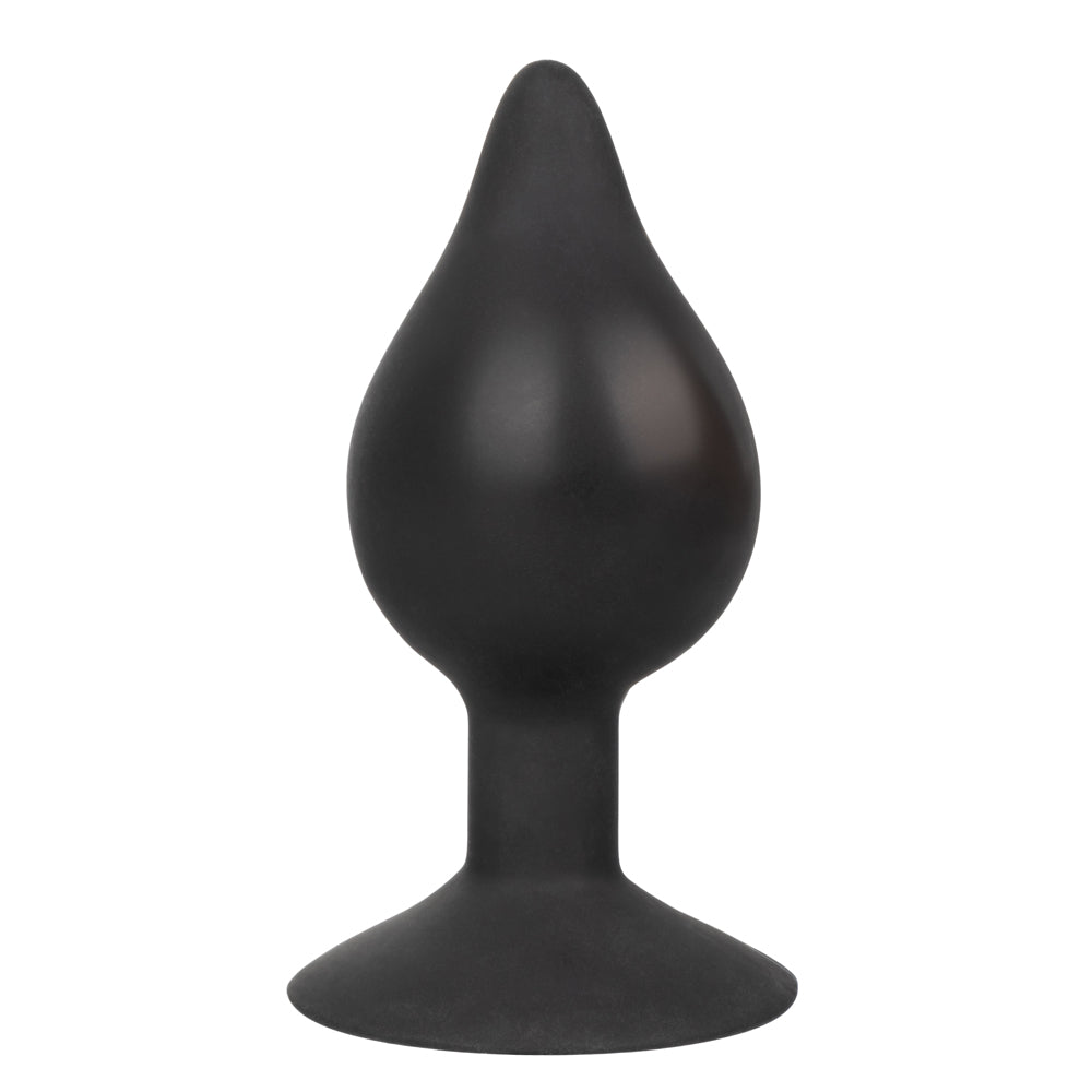 Medium Silicone Inflatable Plug, this inflatable anal plug has a suction cup & an easy-squeeze hand bulb. Black 5