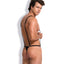 Sunspice - Suspender Thong - 8063 - stretchy one-piece that fits most sizes & has seductive thong-cut bottoms. Black, back