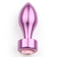 Metal Bullet Butt Plug With Round Gem has a gradually tapered neck for smoother insertions & removals that's great for anal play beginners. Purple & pink. (3)