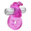 Micro Vibe Arouser - Power Bunny - stretchy jelly cockring keeps his erection harder for longer while buzzing in 3 vibration modes for her clitoral pleasure with dual rabbit ears. Pink