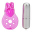 Micro Vibe Arouser - Power Bunny - stretchy jelly cockring keeps his erection harder for longer while buzzing in 3 vibration modes for her clitoral pleasure with dual rabbit ears. Pink 2