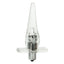 MIini Vibro Tease Anal Plug w/ Removable Bullet Vibrator - tapered shape with wide stopper base. Clear