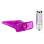 MIini Vibro Tease Anal Plug w/ Removable Bullet Vibrator - tapered shape with wide stopper base. Fuchsia 4