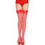 Music Legs Candy Cane Striped Bow Thigh-High Stockings are topped w/ cute bows + dual faux candy canes, perfect for Christmas-themed lingerie & costumes.