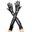 Music Legs Extra-Long Metallic Wet Look Gloves have a shiny liquid-like finish & are perfect for kink-inspired lingerie looks, edgy evening wear & fetish party attire.