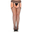 Music Legs Unfinished Diamond Net Stockings & Garter Belt - Curvy go great w/ lingerie, adult costumes & layered under everyday clothing for an effortlessly erotic look. Black.