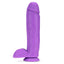 Neo Elite 10" Silicone Dual Density Cock & Balls Dildo has a firm core & soft outer for a realistic feeling & a thick veiny shaft for amazing internal sensation. Purple. (2)