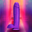 Neo Elite 10" Silicone Dual Density Cock & Balls Dildo has a firm core & soft outer for a realistic feeling & a thick veiny shaft for amazing internal sensation. Purple. (4)