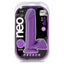 This realistic-feeling dildo uses has a dual-density soft outer & firm core design w/ a ridged phallic head for stimulation that feels just like the real thing. Purple-package.