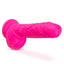 This real-feel dildo has a veiny, phallic dual-density design w/ a firm inner core & soft outer to feel like a natural erection. Pink. (2)