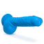 This real-feel dildo has a veiny, phallic dual-density design w/ a firm inner core & soft outer to feel like a natural erection. Blue. (2)